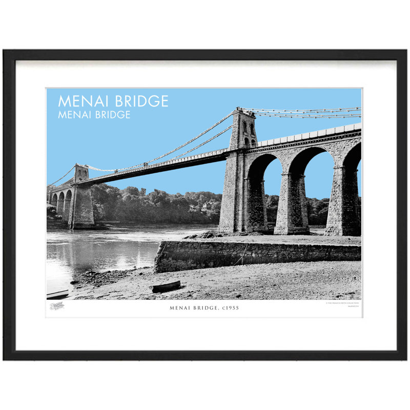 Menai Bridge, C1955 by Francis Frith - Single Picture Frame Print, 40cm H x 50cm W x 2.3cm D