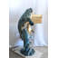 Sculpture de boîte aux lettres en bronze lamantin avec trois vaches de mer 27 po x 27 po x H 55 po