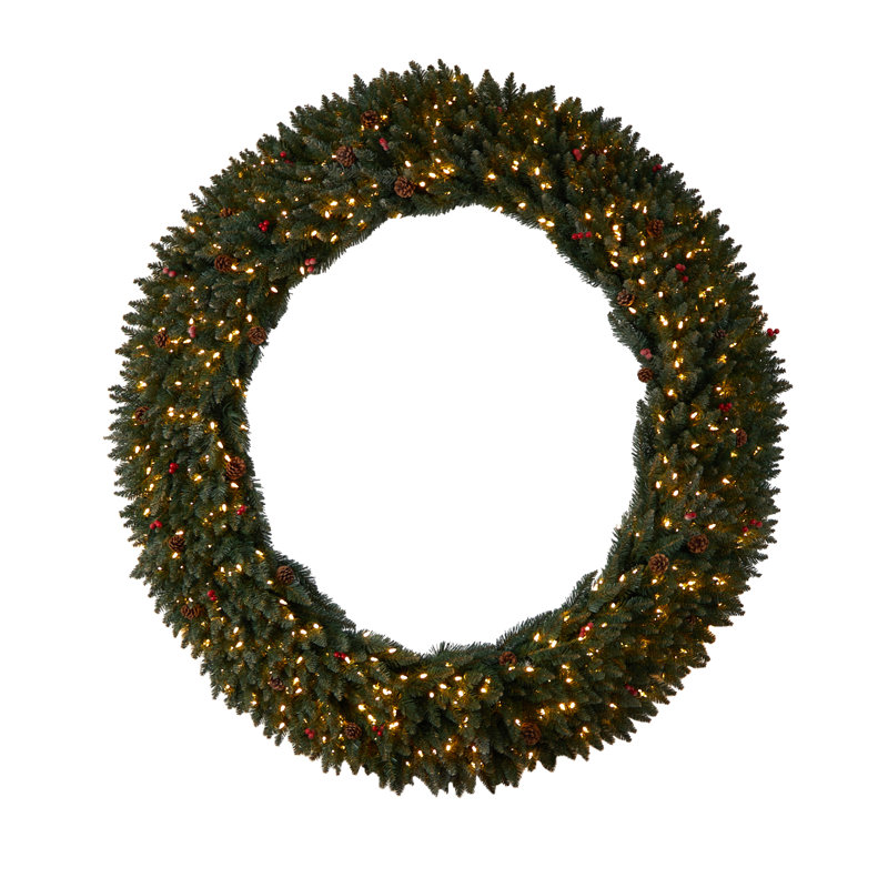 72 " Pre-Lit Berry Wreath