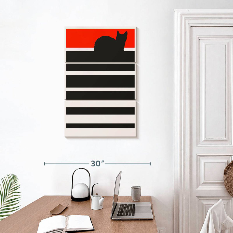 Brampt Digital Sunset Cat, 32" H x 20" W