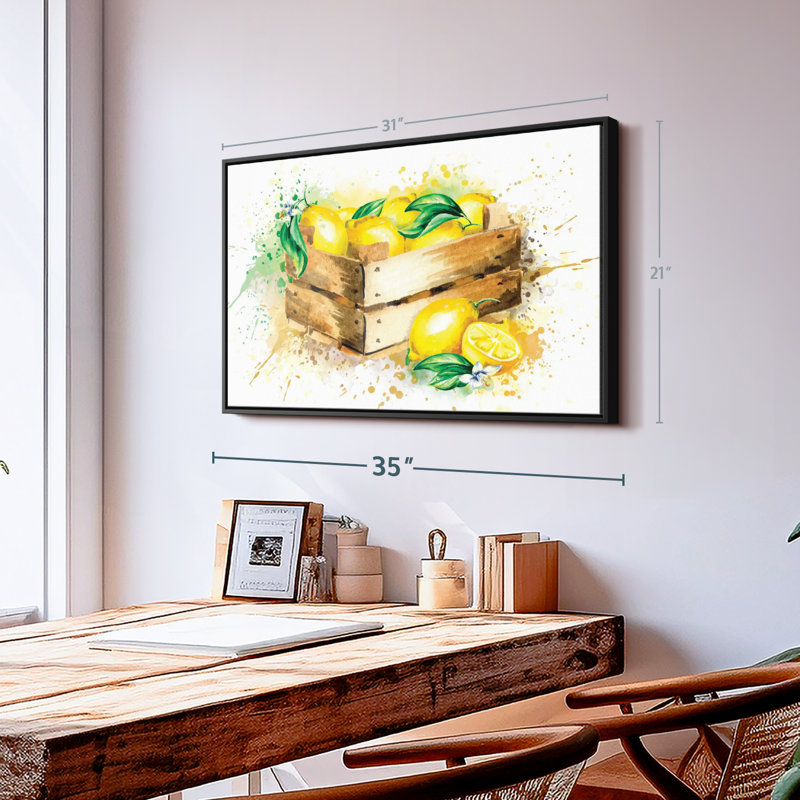 Impression sur toile Lemon Harvest Splash, H 21 po x l 31 po