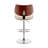 Attie Swivel Adjustable Height Armless Bar Stool with Pedestal Base in Faux Leather and Metal-123457405-123457407