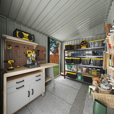 6 ft.W x 4 ft.D Outdoor Metal Lean To Storage Shed