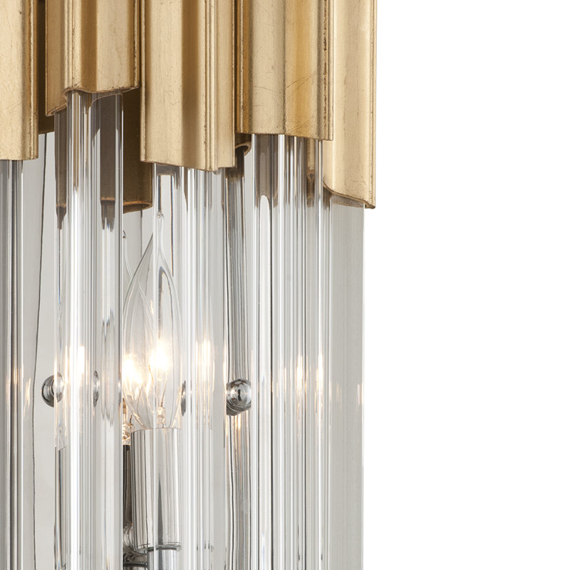 Charisma 14'' Gold Leaf and Silver Transitional Wall Sconce