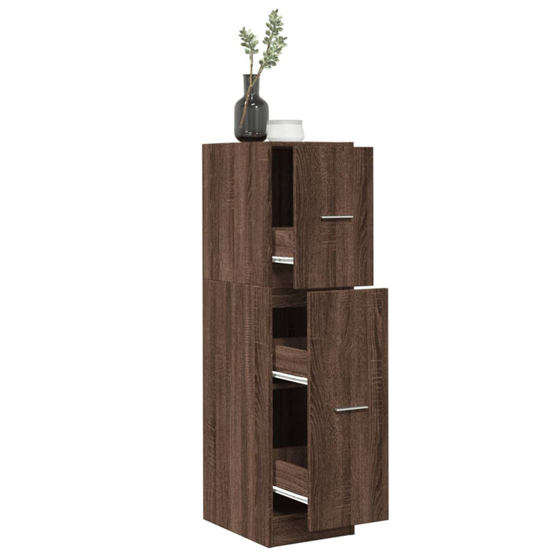 30 cm W Sideboard, Brown oak look