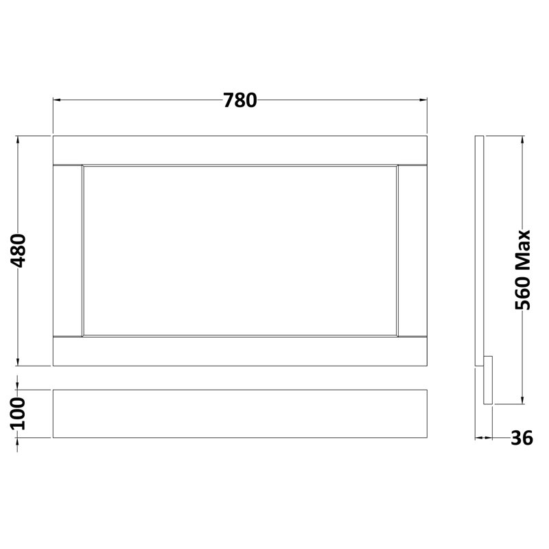 Old London 800mm End Panel, Timeless Sand