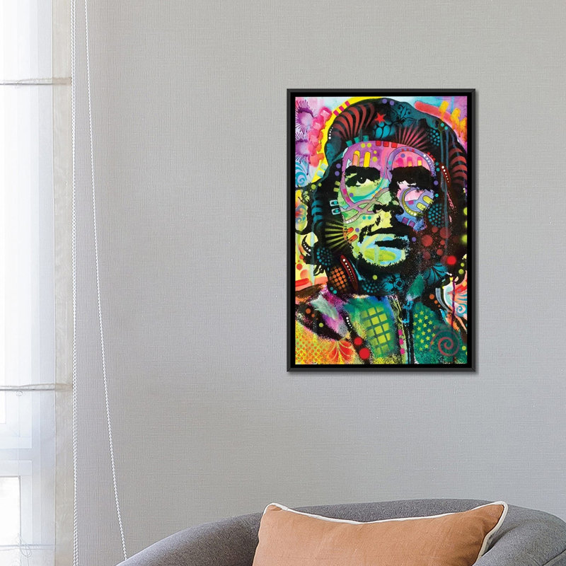 «Che Guevara», impression sur toile, H 26 po x l 18 po x P 1,5 po, Toile avec cadre noir, Pas de tapis