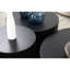 Table basse Lounge Room, ronde noire, entièrement assemblée, table d'appoint noire et assemblée