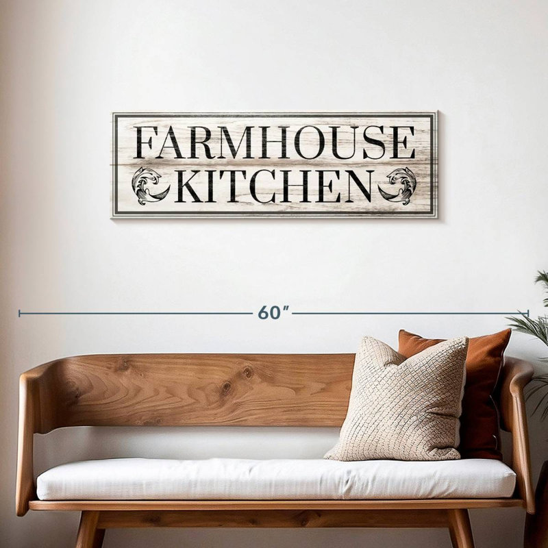 «Farmhouse Kitchen», impression sur toile, H 42 po x l 14 po x P 1,25 po