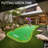 YUNIC 5-Hole Golf Putting Green Mat, Artificial Turf Practice Green for Indoor Outdoor Backyard