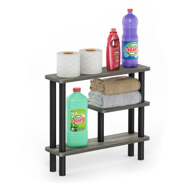 53 cm W Shelving Unit, French Oak Grey/Black