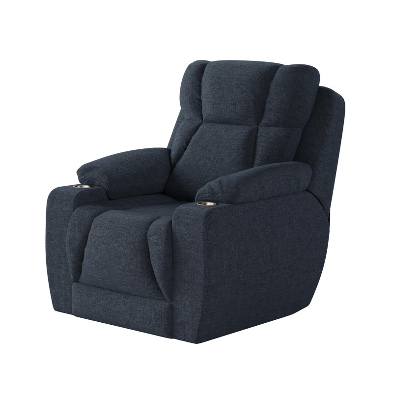 Fauteuil inclinable près du mur pour homme, Microfibre, Bleu