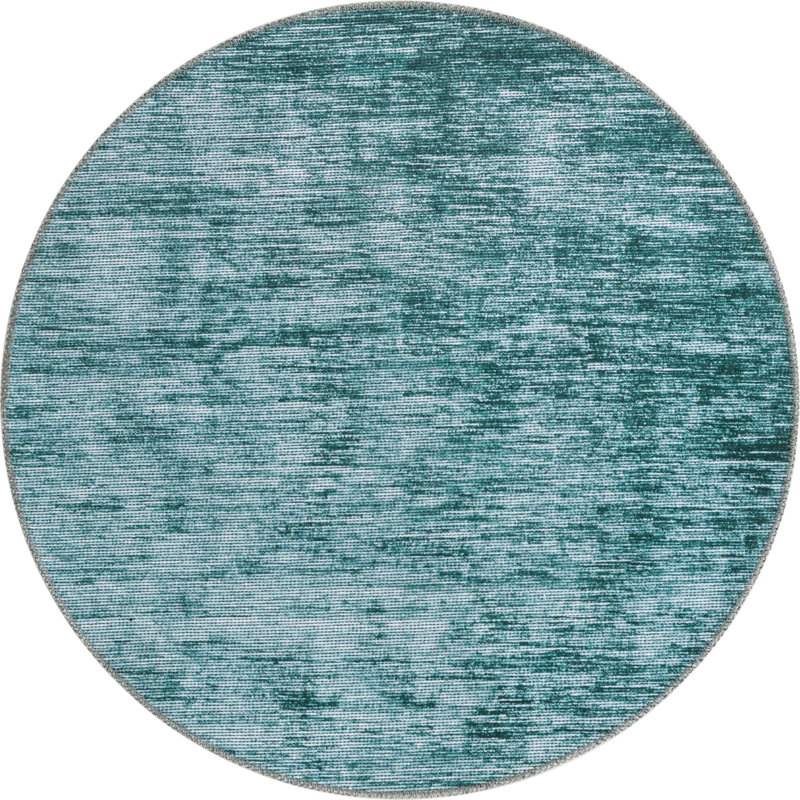 Ikhasa Chenille Abstract Indoor Rug, Round 3'6"