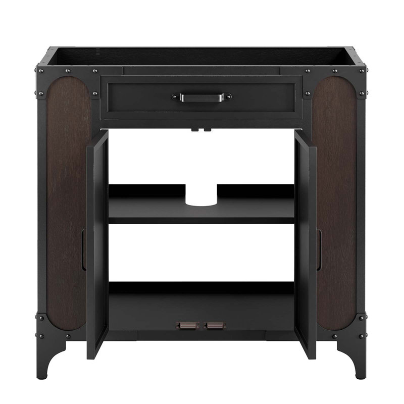 Base de meuble-lavabo simple 35 po Modway Steamforge seulement en brun