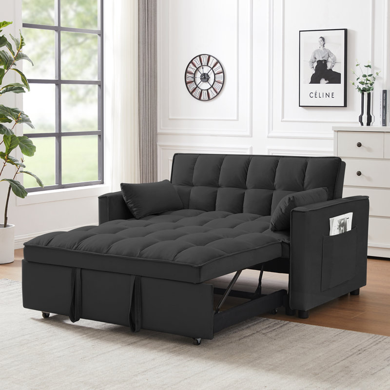 Canapé-lit futon Modern, Noir