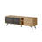 Modern TV Stand with Wall-Mount Option, Sapphire & Oak, 58.3 x 19.1 x 15.7 inches | 100% Melamine Coated Particle Board, Thickness: 0.7 inches | Numerous Shelves, Soft-Close Hinges, Stylish Industrial Design