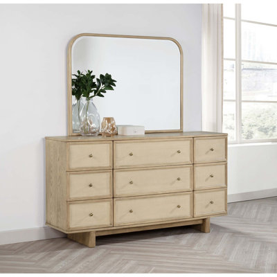 Ensemble de commode et miroir 9 tiroirs Coastal Style