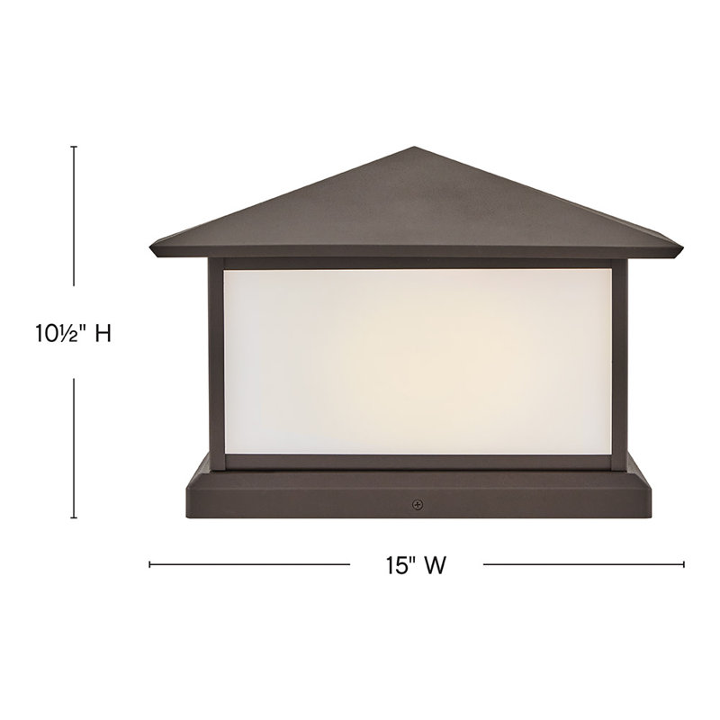 Walter 2 - Light Pier Mount Lantern, Textured Bronze