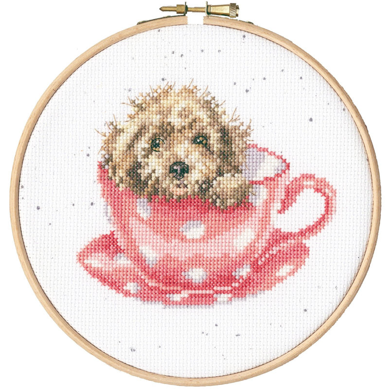 Teacup Pup Counted Cross Stitch Kit by Bothy Threads XHD119