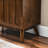 Fluted Cabinet - Adjustable Shelves & Solid Wood Legs For Kitchen, Dining Room Walnut Mid Century Modern Storage With Sideboard Room, Hallway
