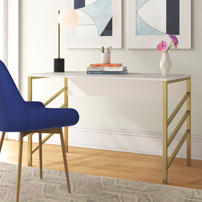 Alper Metal Base Writing Desk