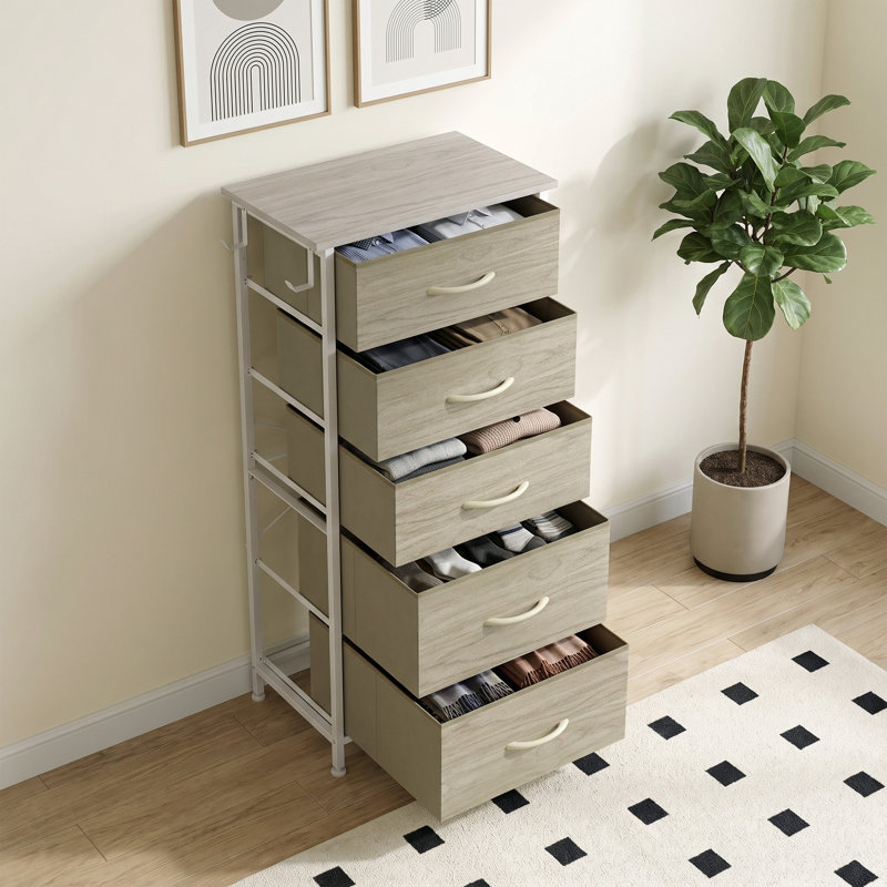 45 cm W Chest of 5 Drawers