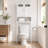 Woodley Removable Over-the-Toilet Bathroom Storage Cabinet with Glass Panel Doors, Adjustable Shelf & Open Shelf, White-185728138