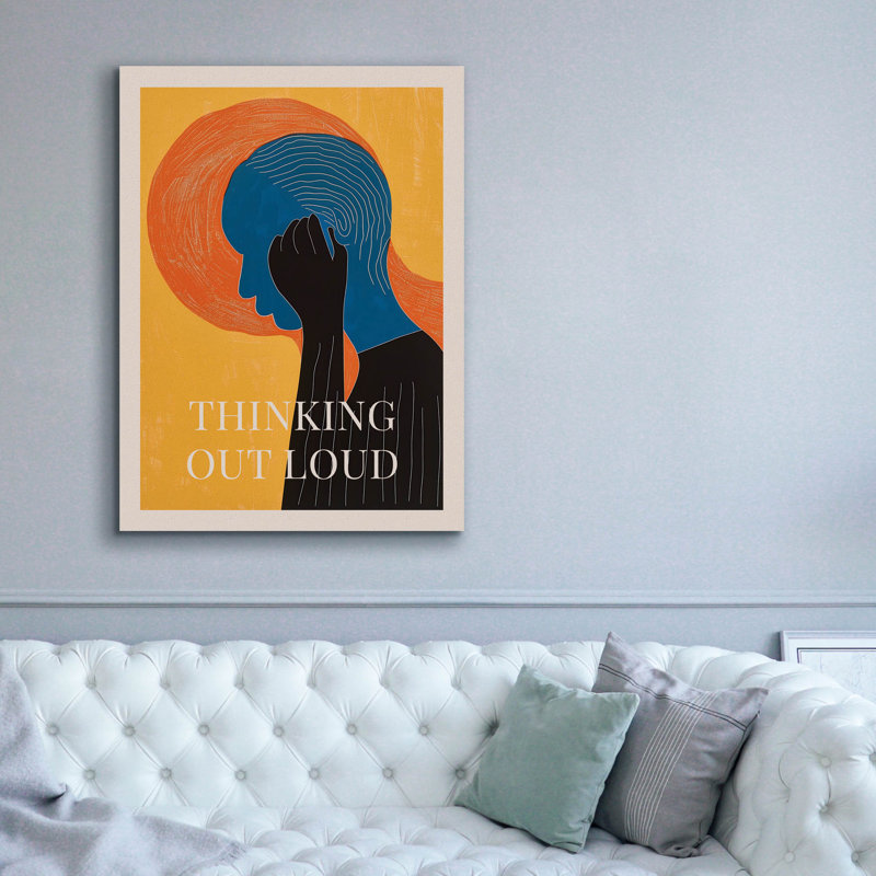 Art mural sur toile, "Th pensant fort" par Andreas Magnusson, H 54 po x l 40 po x P 1,5 po