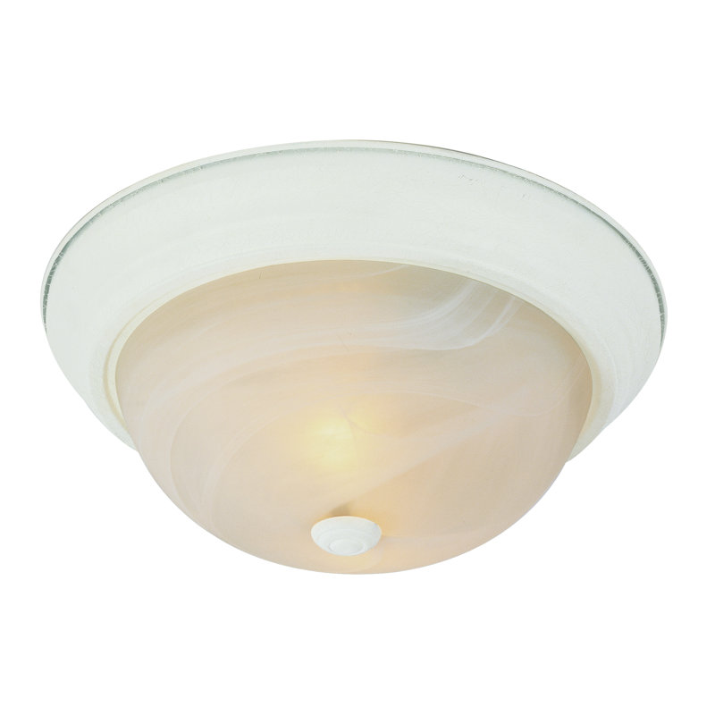 Plafonnier encastré 2 lumières Duron, Bronze huilé, H 6 po x l 11 po x P 11 po