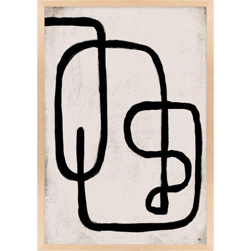 Linework 2 Painting by StudioM, 30" H x 21" W x 1.25" D, Maple Framed Paper