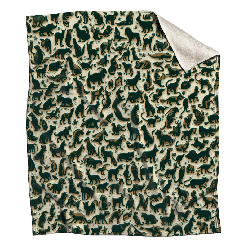 Couvertures de collage Animal Silhouettes, L 50 po x H 60 po
