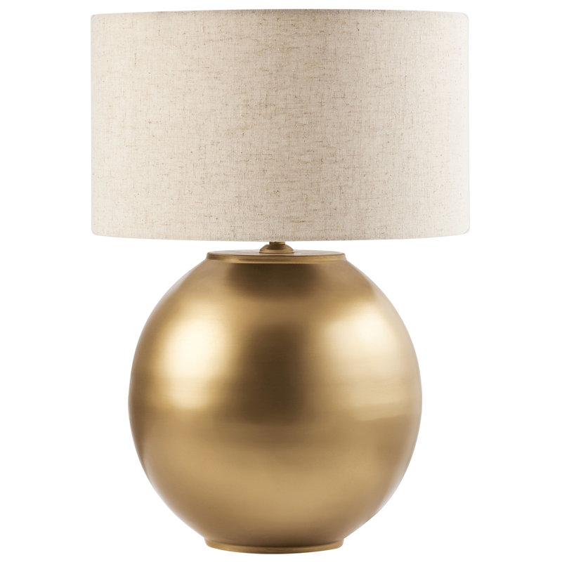 Iron Table Lamp, Gold, Beige
