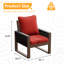 Chaise en osier de bois avec coussins-108804217