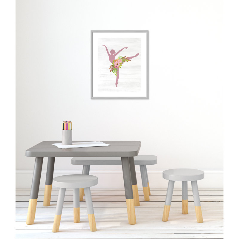 Ballet toute la journée 3, H 25,5 po x l 21,5 po x P 1,19 po, Encadré de boîte argent