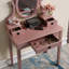 Ensemble coiffeuse et tabouret de maquillage Landisburg-488950445