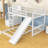 Wood Twin Over Twin Bunk Bed With Slide And Storage Staircase-26982227