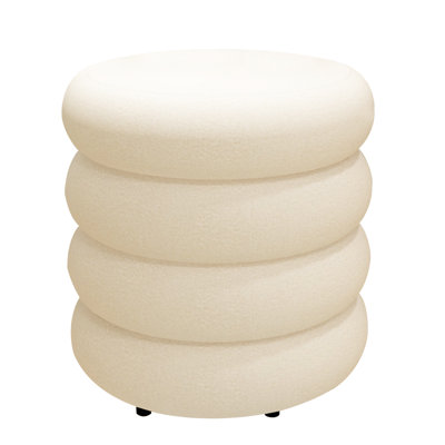 Repose-pieds rond avec rangement de 20,1 po, repose-pieds rond avec rangement, capacité de charge de 300 lb, repose-pieds multifonctionnel pour le salon et la chambre à coucher