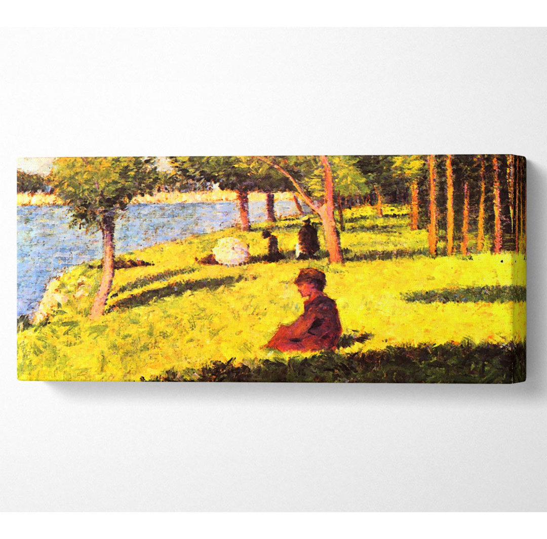 Seurat Sitzende Figur - Panorama-Kunstdrucke auf Canvas-Leinwand