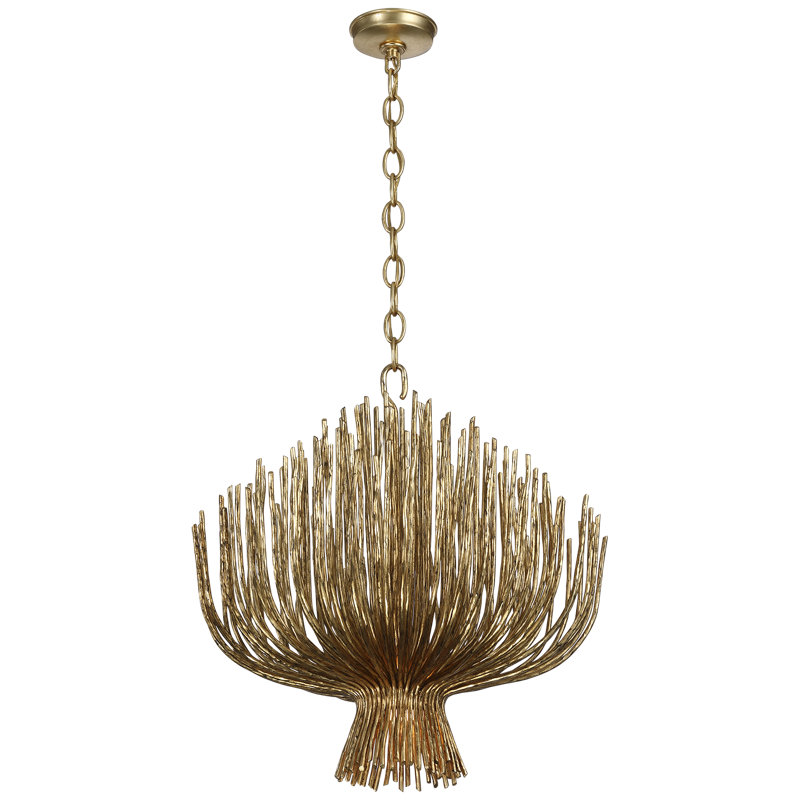 Chapman & Myers Astra 42" Sculpted Chandelier, 27" H x 23.75" W x 23.75" D, Gilded Iron