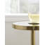 Ivy Bronx Hescott Mirrored Drink Table 10X10x24-1130447648