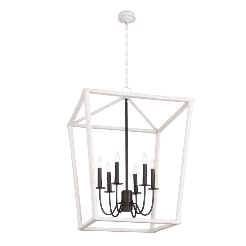 Luella 6 - Light Dimmable Lantern Geometric Chandelier