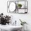 Aspinwall Metal Flat Wall Mirror with Shelves