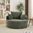 Boneless 55''L Chenille Foam Single Swivel Chair, Fluffy Modern Sleeper, 360 Degree Swivel Chair For Living Room, Bedroom, Lounge And Projection Room-675626635-675626633