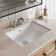 21.6" X15.7" Rectangular Vitreous China Undermount Bathroom Sink With Overflow Hole