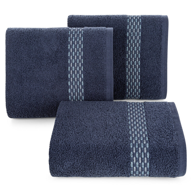 Hollymay Jacquard Hand Towel, Navy Blue
