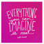 « imagine rose », art textuel sur toile tendue-33542153