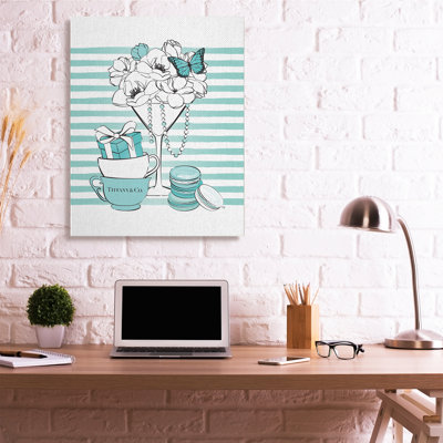 Impression d’art graphique en verre d’illustration de style glamour par Martina Pavlova