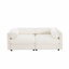 Canapé en tissu d'ameublement Chenille 2 places avec siège de rangement, dossier cylindrique et accoudoirs-1590792468-1590792490