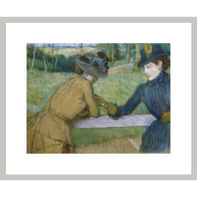 Deux femmes accoudées à une clôture par Edgar Degas, impression giclée sur cadre