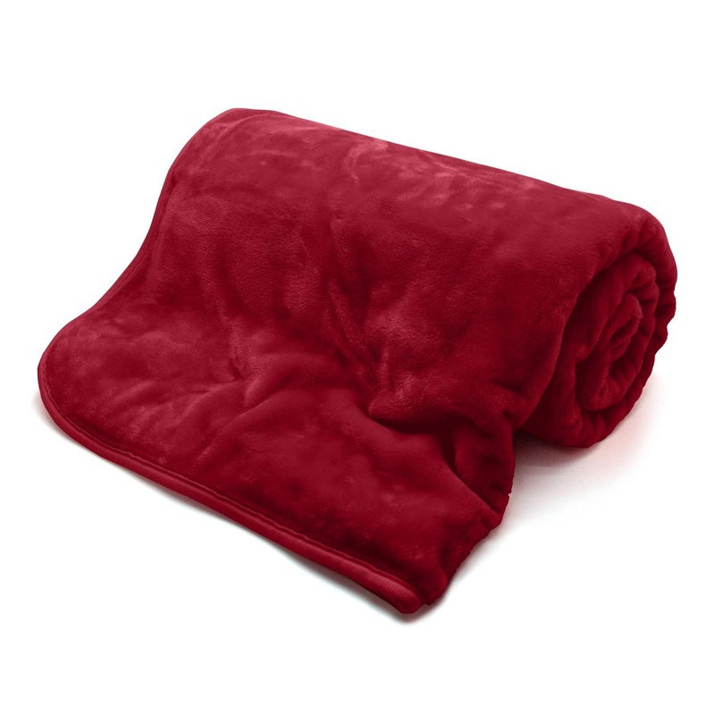 Lyle Plain Weave / Muslin Throw Blanket, 127cm W x 152cm L, Red